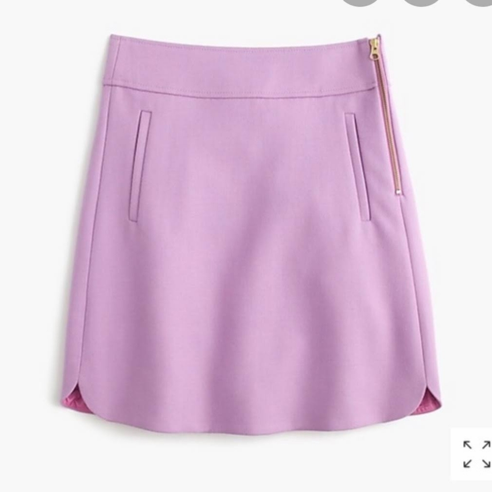 J. Crew Lavender Wool Mini Skirt
